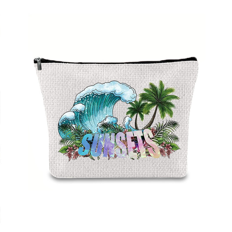 Printing Buggy Large Capacity Simple Zipper Makeup Bag