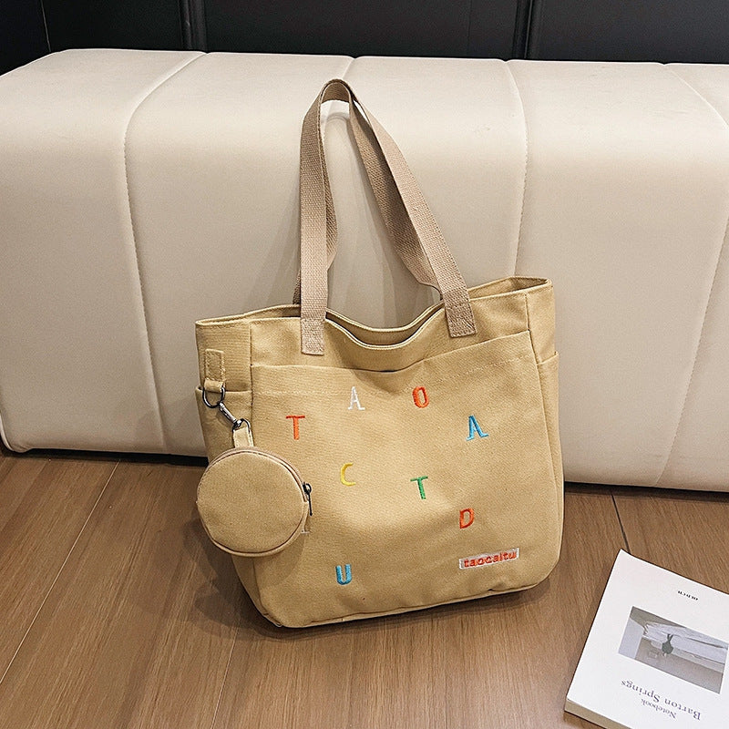 Large Capacity Fashion Embroidery Commuter Letter Bags