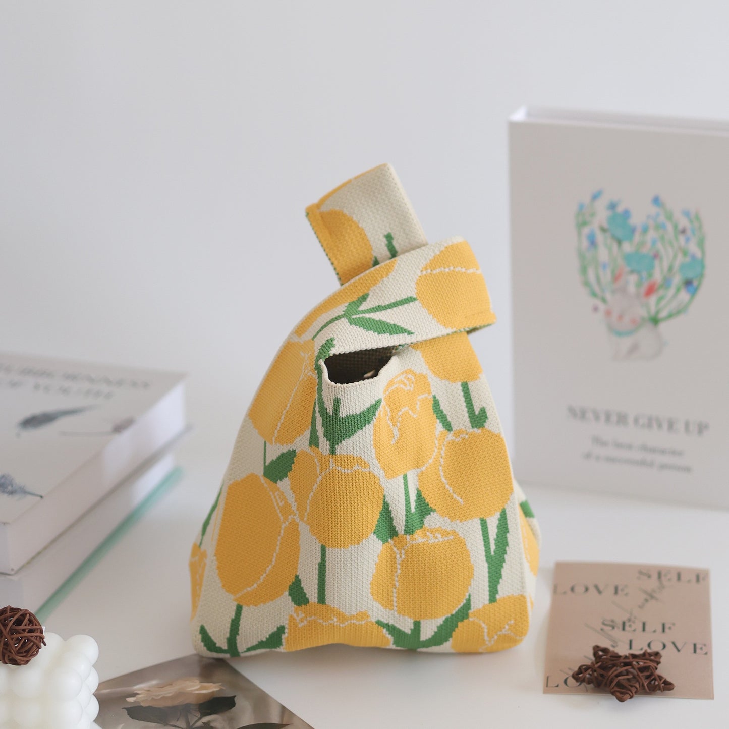 Unique Women's Knitted Woven Vest Simple Handbags