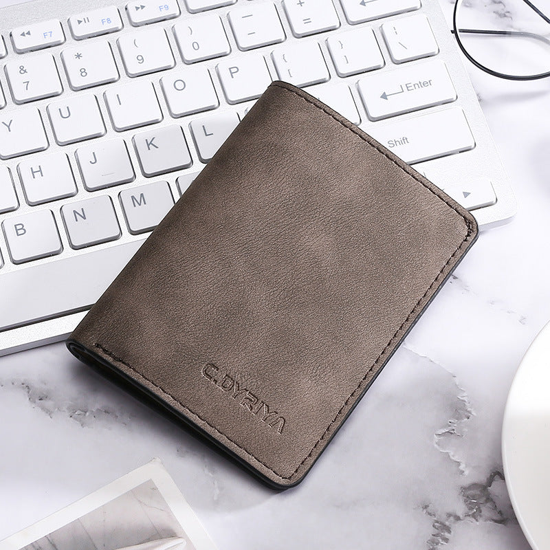 Men's Mini Driving License Leather Multiple Slots Card Holder