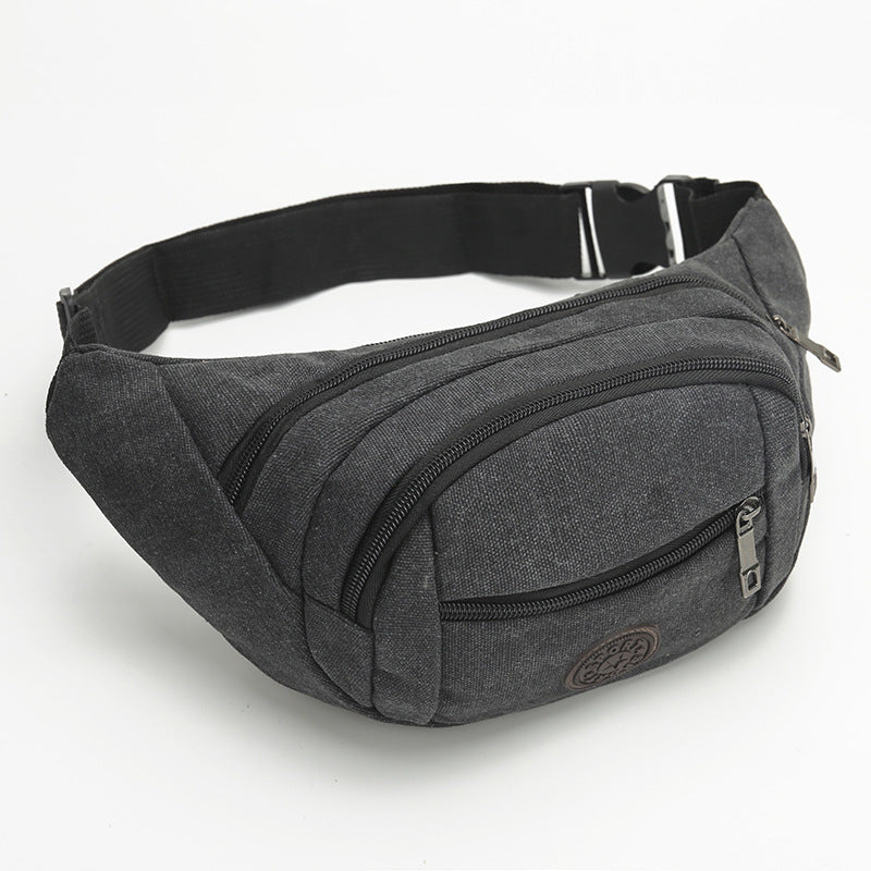 Women's & Men's & Capacity Canvas Leisure Collect Money Men's Waist Packs
