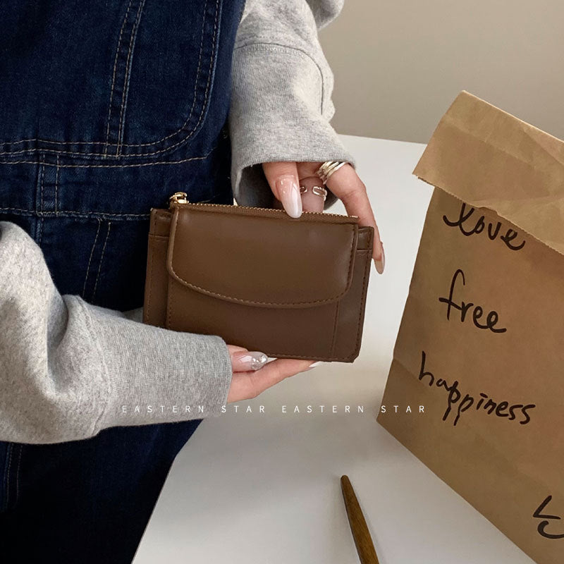 Korean Female High Sense Multiple Slots Cover Ladies Wallets