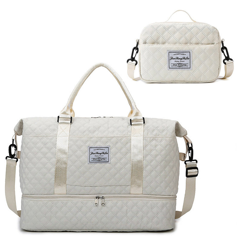 Short-distance Rhombus Folding Dry Wet Separation Travel Bags