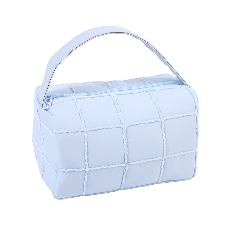 Women's Plaid Winter Portable Toiletry Large Capacity High Makeup Bag