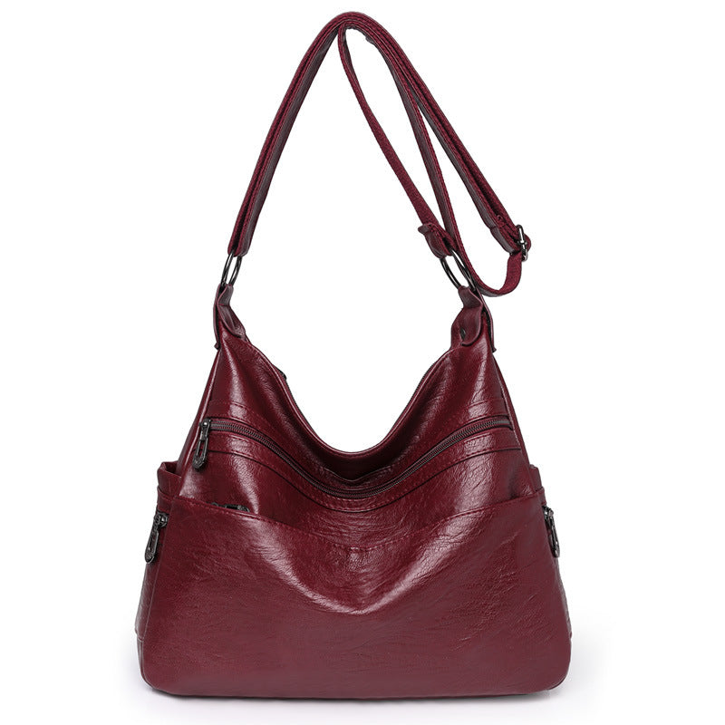 Women's Retro Large Capacity Soft Leather Mother's Bags