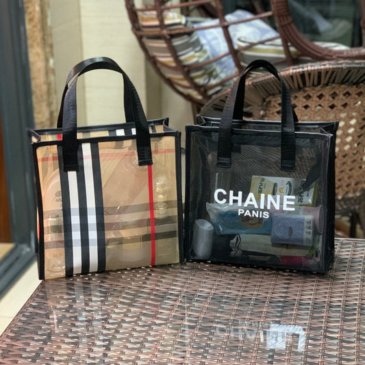 Simple Fashion Mesh Portable Wash Hand Bags