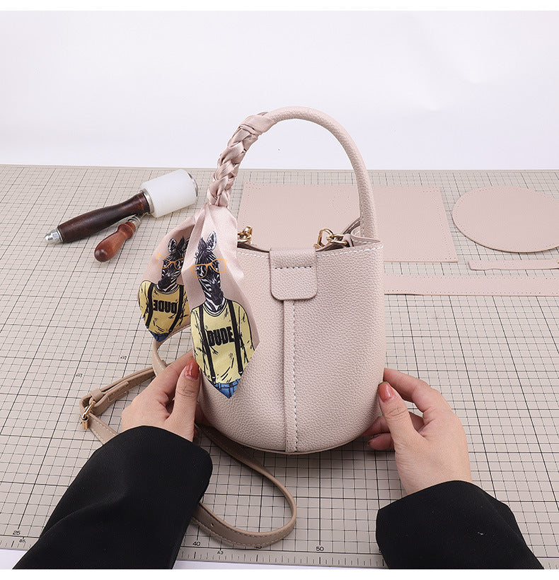 Women's Korean Style Pure Color Portable Crossbody Bags