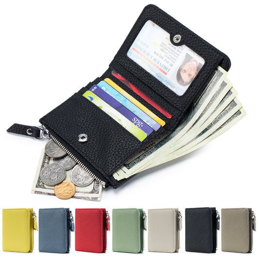 Women's Fashionable Short Large Capacity Zipper Pocket Ladies Wallets