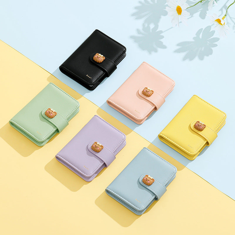 Cute Short Loose-leaf Mini Portable Large Card Holder