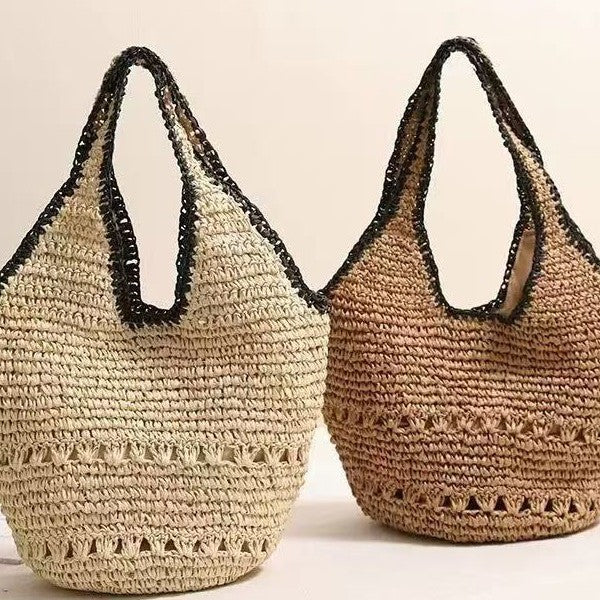 Women's Hollow Woven Large Capacity Seaside Vacation Handbags