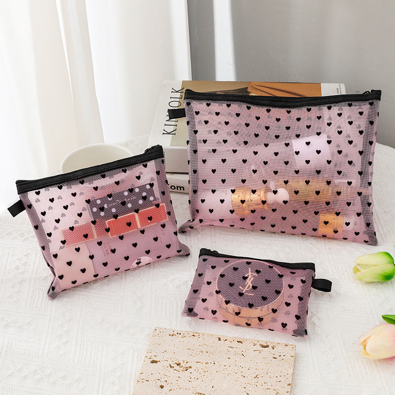 Versatile Portable Mini Mesh Size Makeup Cosmetic Bags