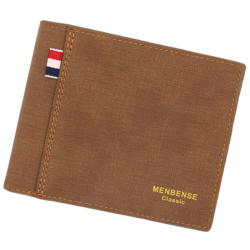 Men's Short Simple Business Multiple Slots Zipper Bags