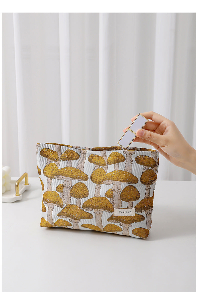 Embroidery Hand-held Portable Canvas Storage Skin Handbags