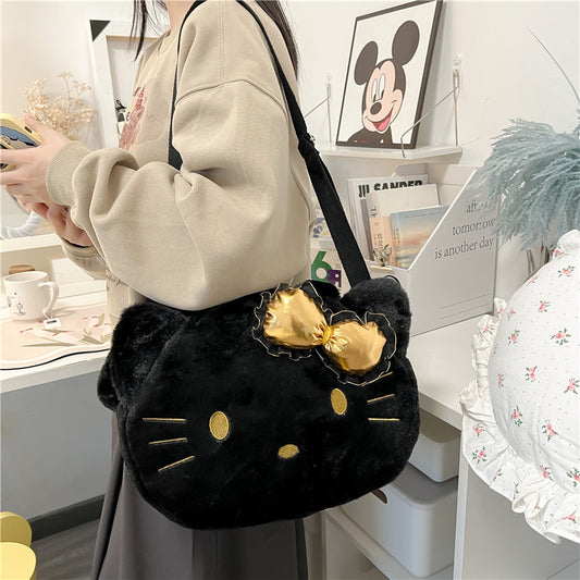 Cat Plush Female Cute Cartoon Underarm Shoulder Bags