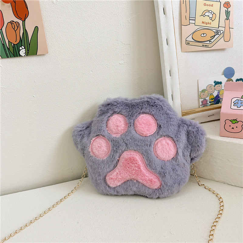 Children's Fashion Plush Creative Cute Brush Simple Women's Messenger Bag