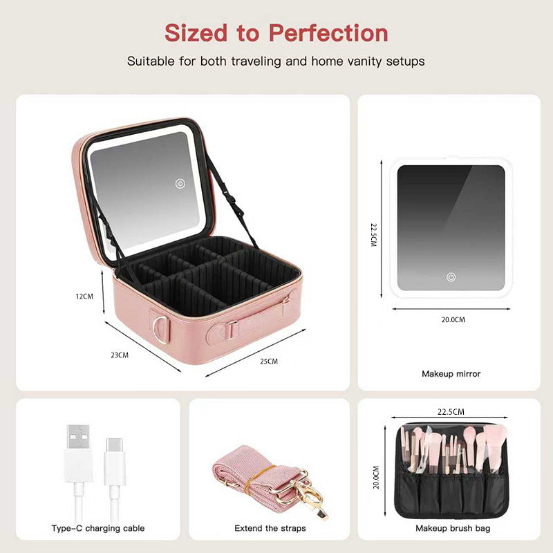 With Mirror Simple Artist City Convenient Cosmetic Cases