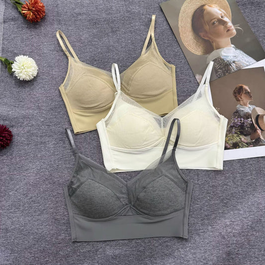 Women's Lace Beautiful Back Fixed Cup Underwear Backless One-piece Push Tanks Camis