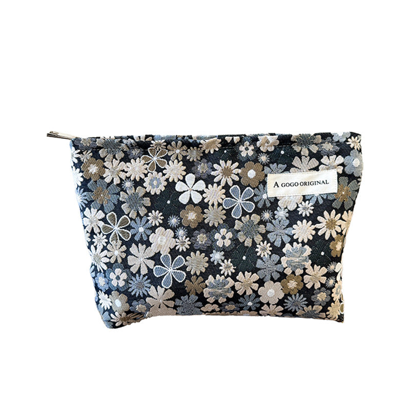 Fresh Flower Jacquard Fabric Skin Care Wash Portable Underwear Bags