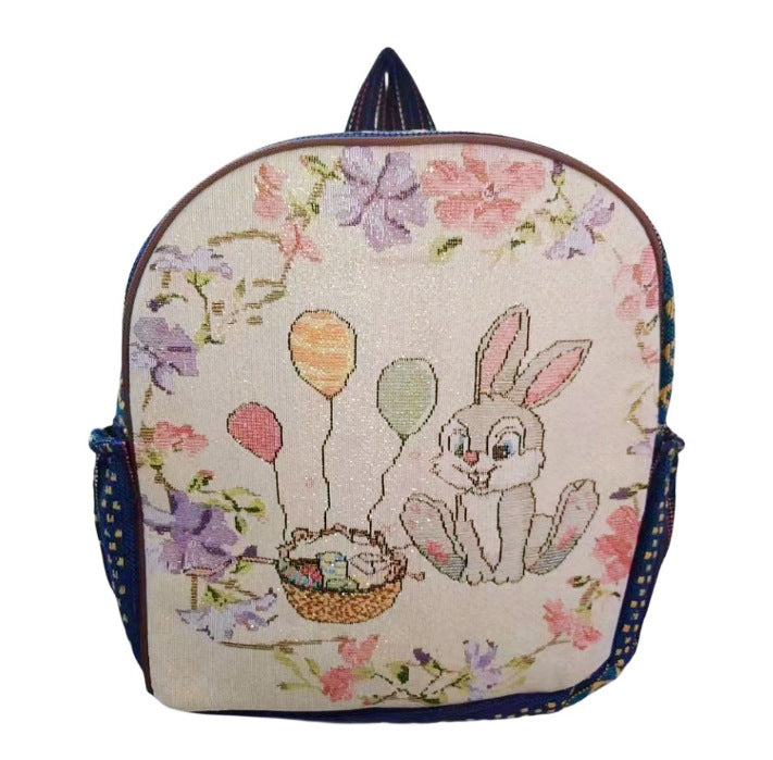 Style Gold Silk Embroidered Elephant National Backpacks
