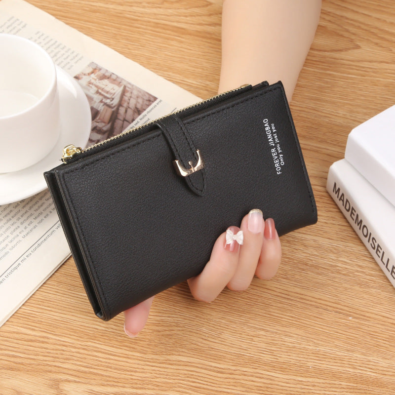 Women's Korean Large Capacity Mid-length Clutch Simple Ladies Wallets