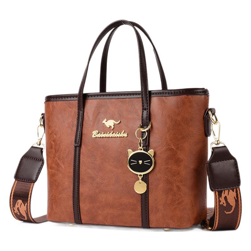 Autumn Live Kitten Pendant Practical Niche Shoulder Bags