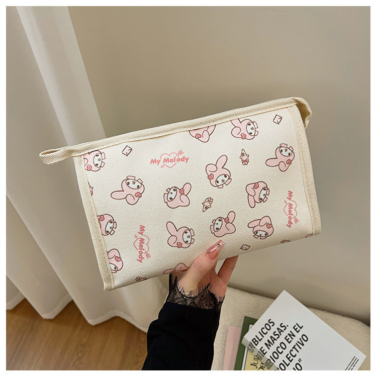 Printed Canvas Portable Cute Lunch Box Handbags