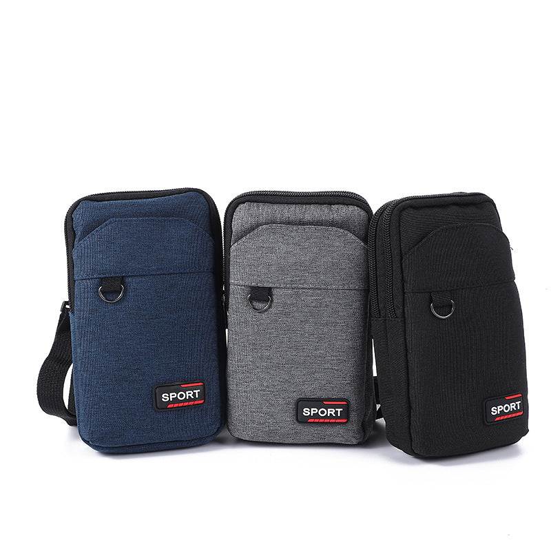 Men's Canvas Large Capacity Cash Register Construction Site Men's Waist Packs