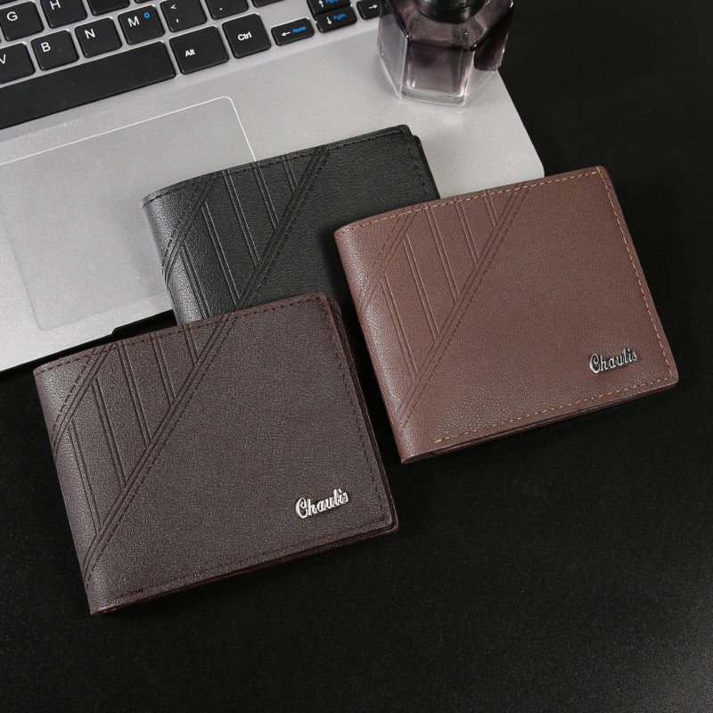 Men's Short Fashion Leisure Multiple Slots Large Men's Wallet
