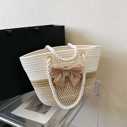 Women's Ethnic Style Straw Mori Large Capacity Shoulder Bags