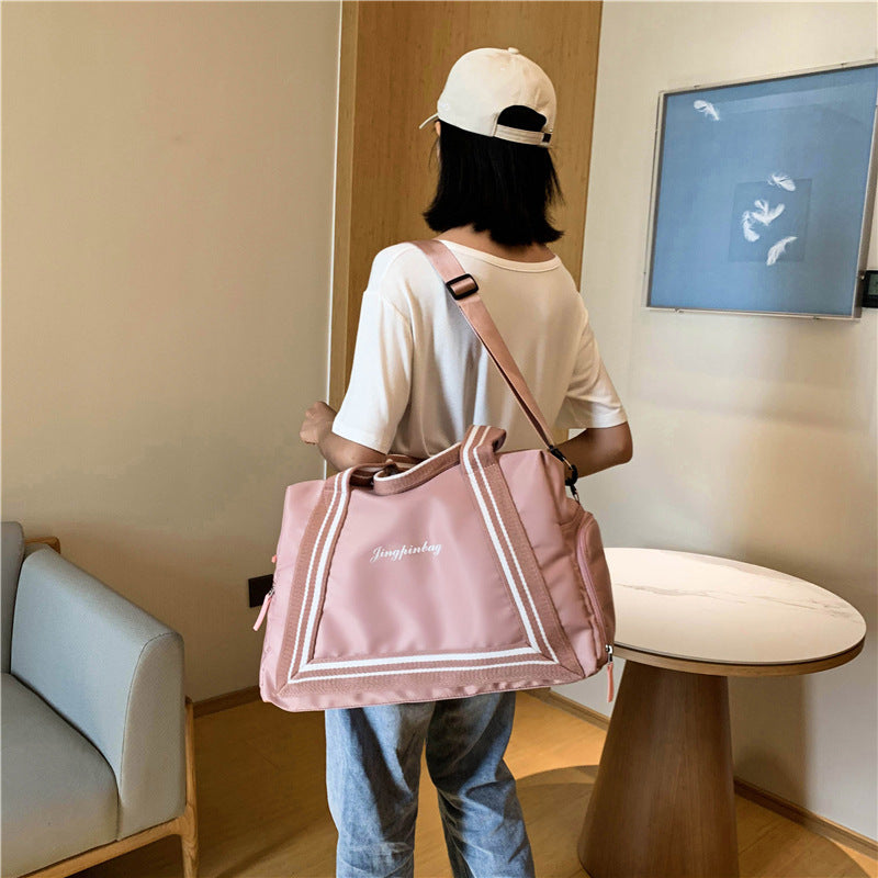 Large Capacity Dry Wet Separation Yoga Fitness Printed Travel Bags