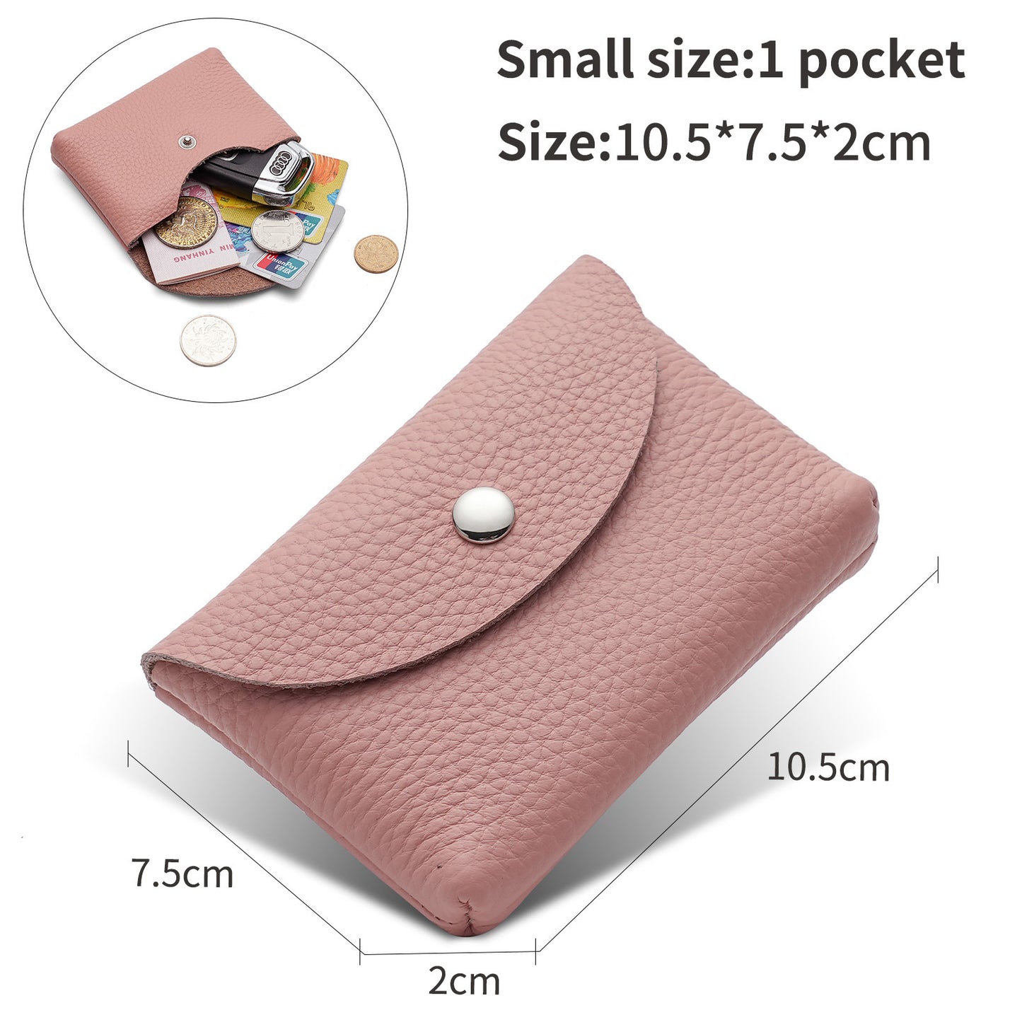 Women's Super Soft First Layer Cowhide Simple Coin Purses