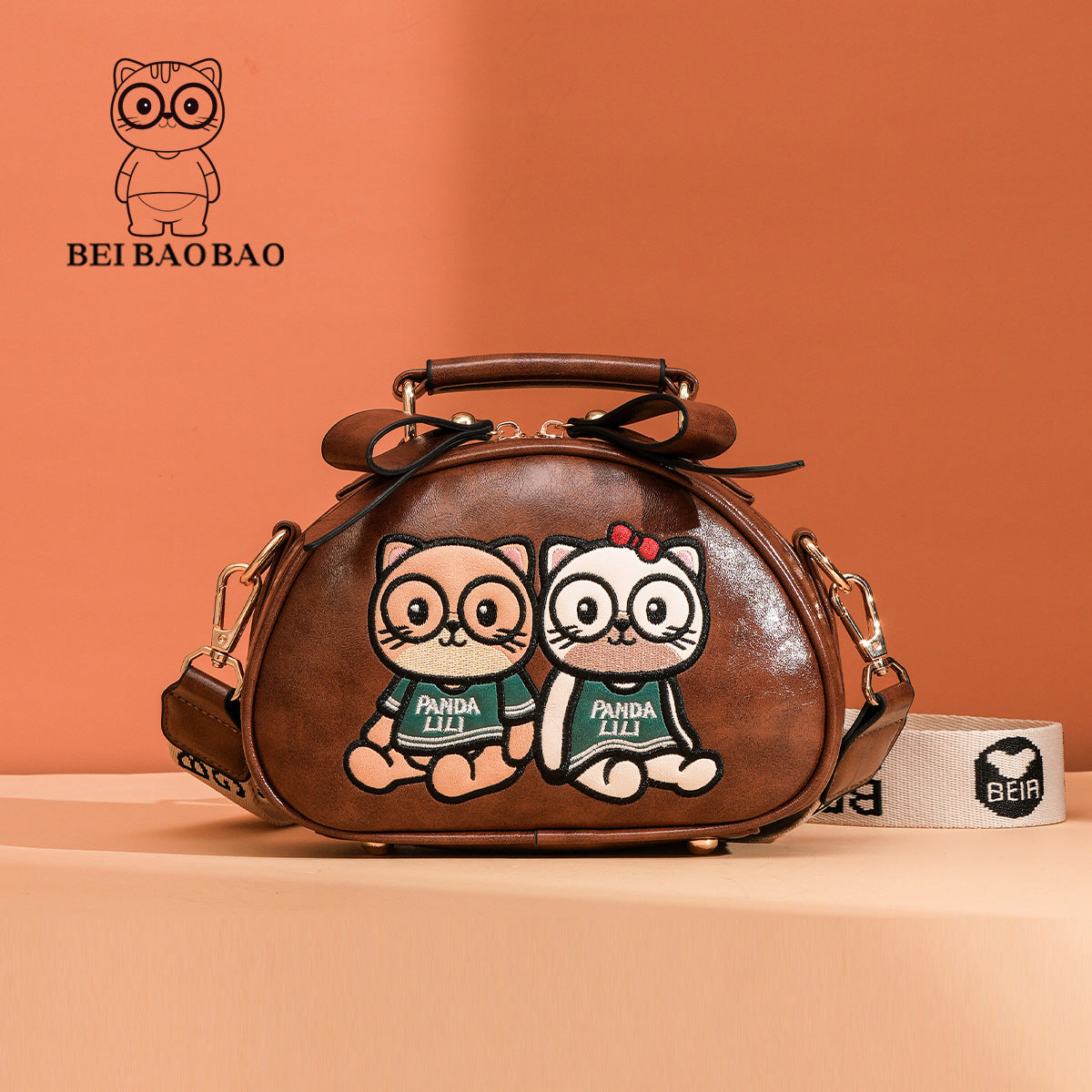Women's Source Cartoon Bear Design Elegant Mature Women's Messenger Bag