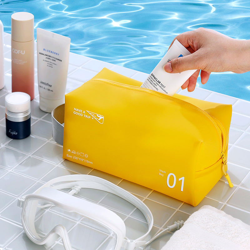 Waterproof Wash Solid Color Storage Large Capacity Cosmetic Bags