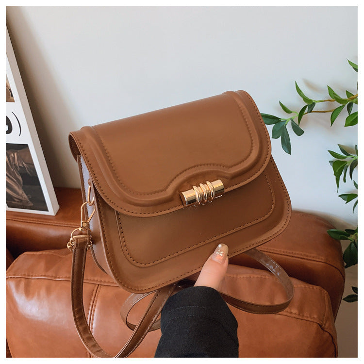 Women's Solid Color Retro Spring Fashion Simple Small Square Bags