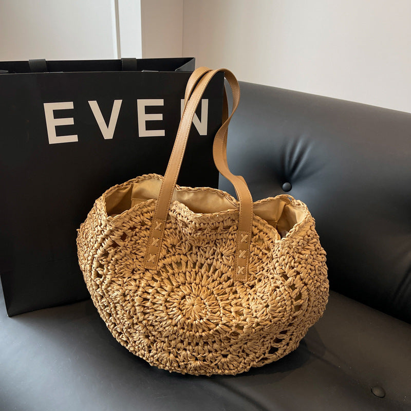 Women's Straw Fashion Simple Beach Vacation Large Bags