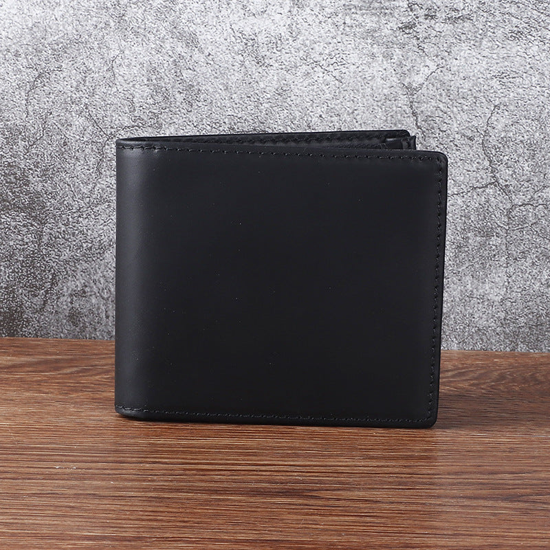 Men's Crazy Horse Leather Short Business First Layer Men's Wallets