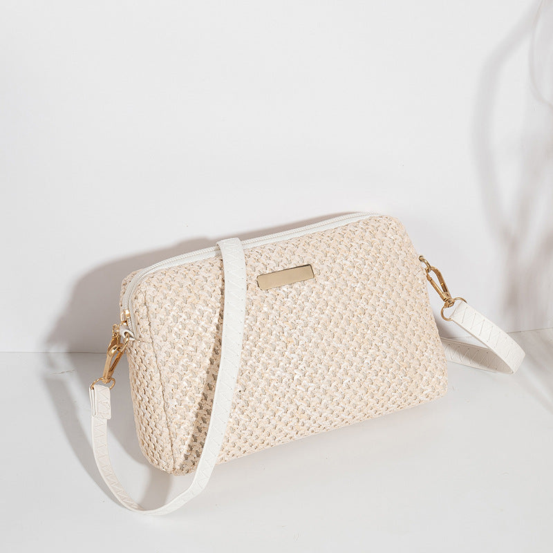 Versatile Beautiful Women's Simple Trendy Straw Women's Shoulder Bag