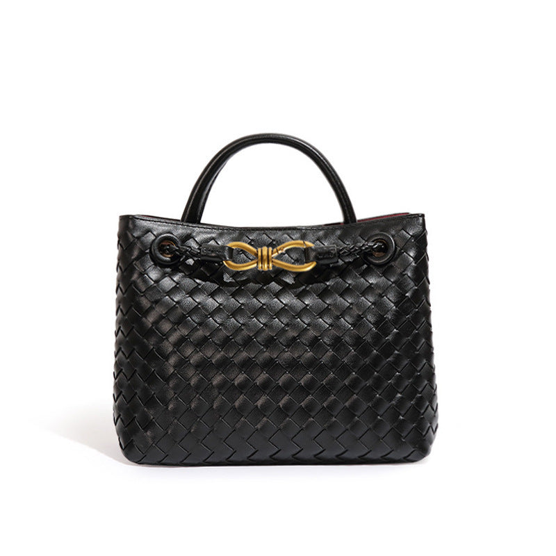 Women's Bow Hand-woven Simple Portable Classic Style Women's Shoulder Bag