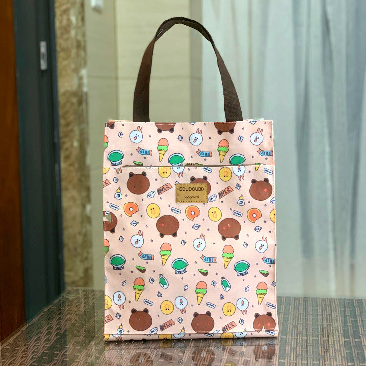Running Volume Korean Style Waterproof Lunch Box Portable Handbags