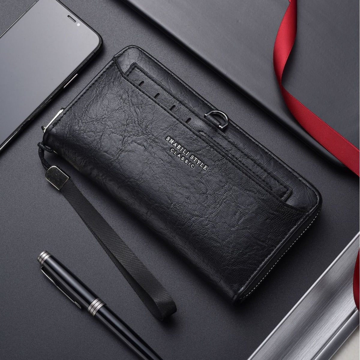 Men's Zipper Mobile Multiple Slots Large Capacity Men's Wallet