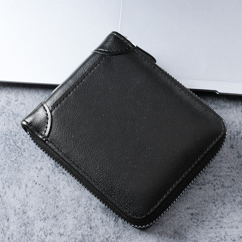 Men's Short Classic Fashion Trendy Clip Full Coin Purses