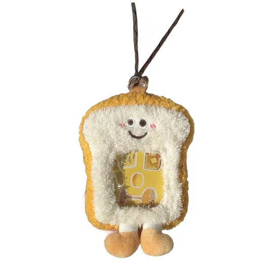 Plush Transparent Cartoon Earphone Boarding Learning Card Holder