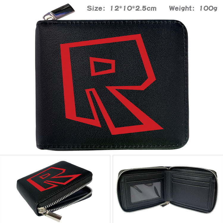 Virtual World Peripheral Zipper Game Fold Men's Wallets