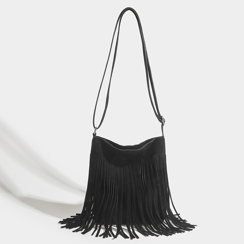 Women's Cool Artistic Tassel Simple Popular Crossbody Bags