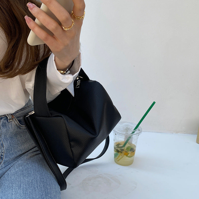 Glamorous Popular Lychee Texture Hand Carrying Crossbody Bags