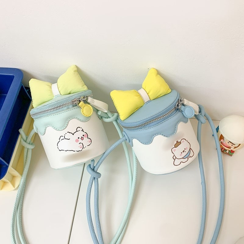 Women's Macaron Light Color Cute Contrast Bow Animal Backpacks