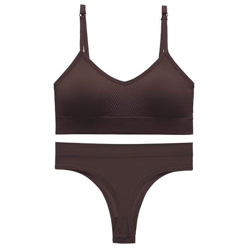 Women's Thin Wireless Push Up Comfort Beauty Lingerie Sets