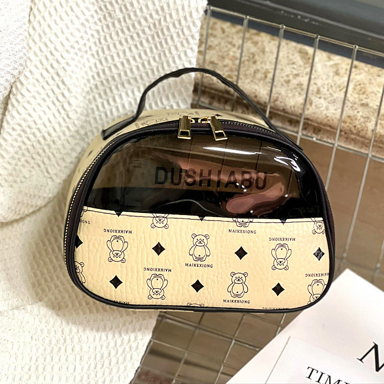 Women's Fashion Cute Translucent Bear Large Capacity Handbags