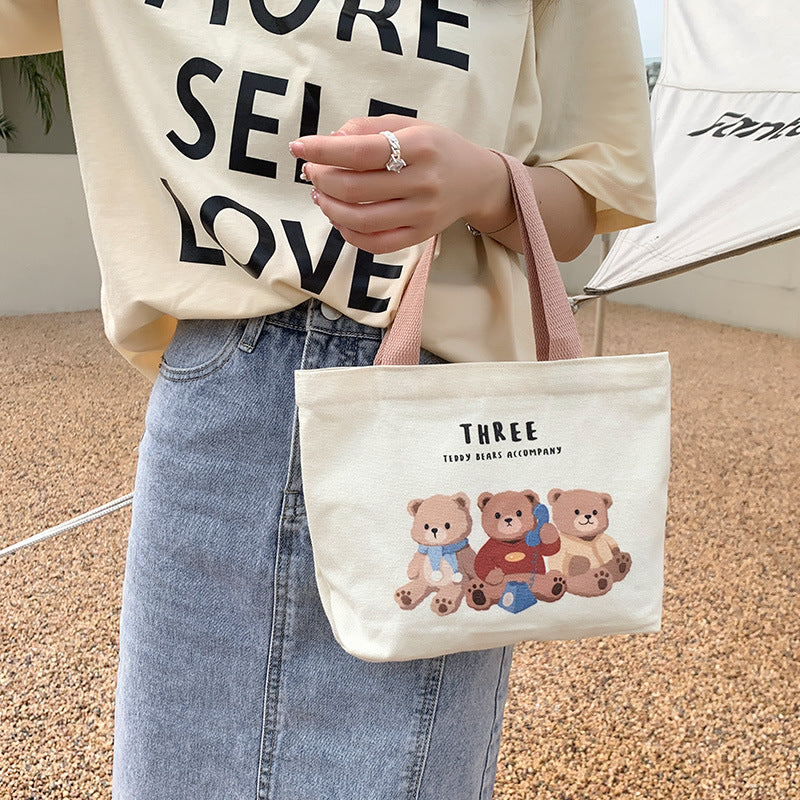 Women's Canvas Cartoon Cabs Korean Style Bags
