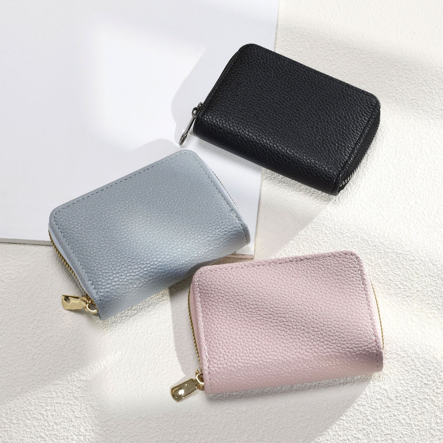 Women's & Men's & Zipper Multiple Slots Bank Clip Large Card Holder